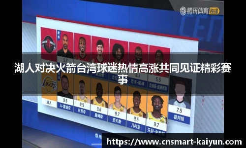湖人对决火箭台湾球迷热情高涨共同见证精彩赛事